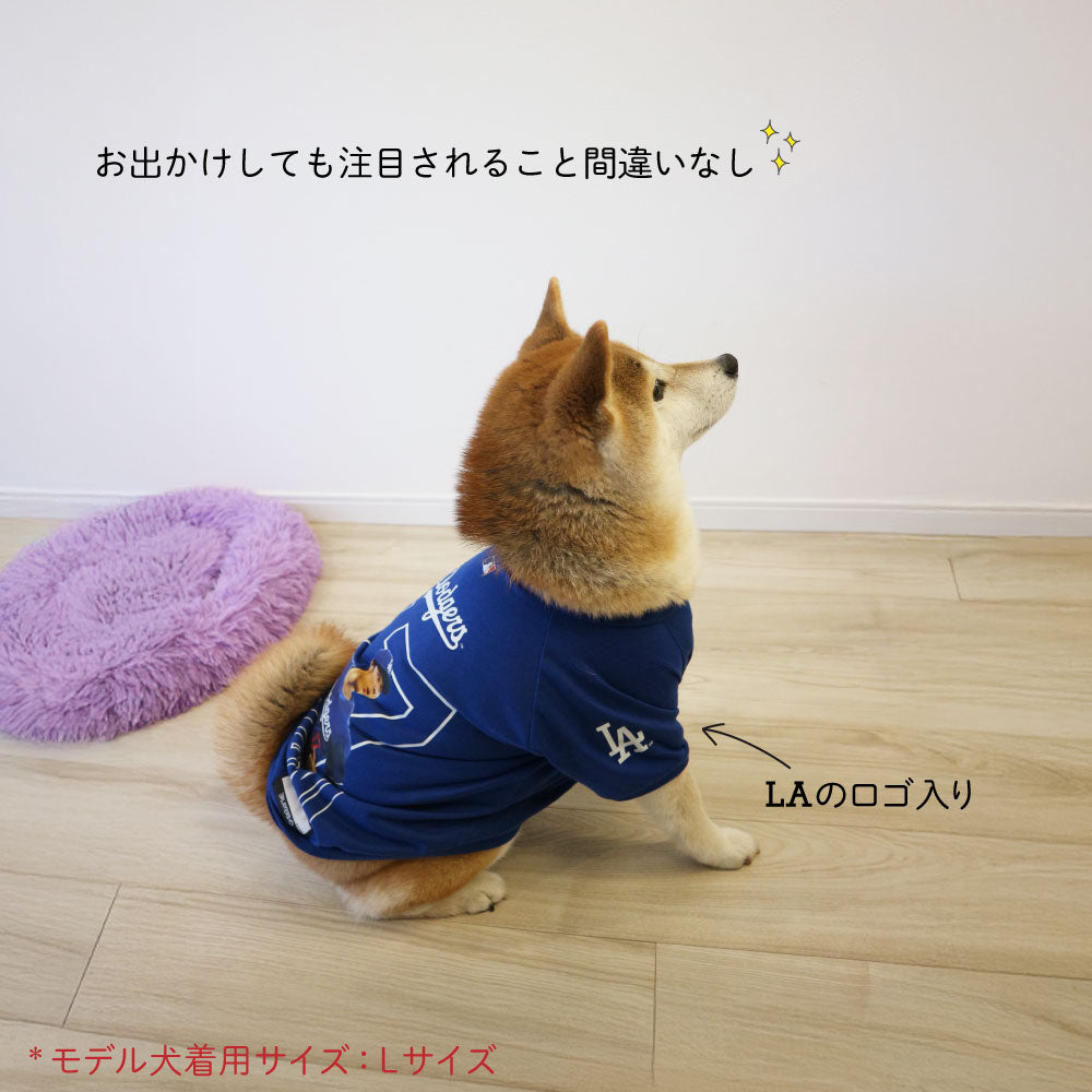 MLB公式 ロサンゼルス ドジャース 大谷翔平選手モデル ユニフォーム フォトTシャツ M【送料無料】
