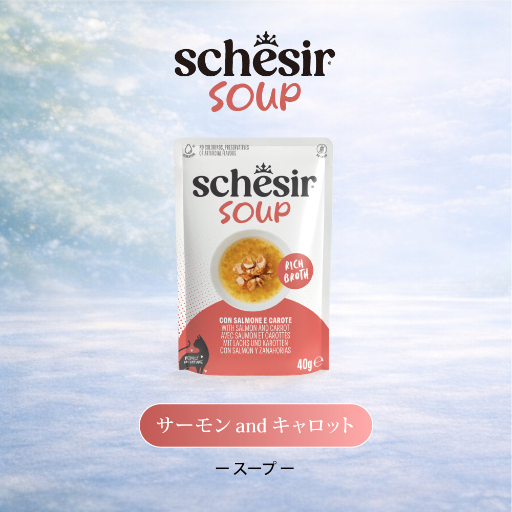 Schesir シシア スープ サーモンandキャロット キャットフード 40g