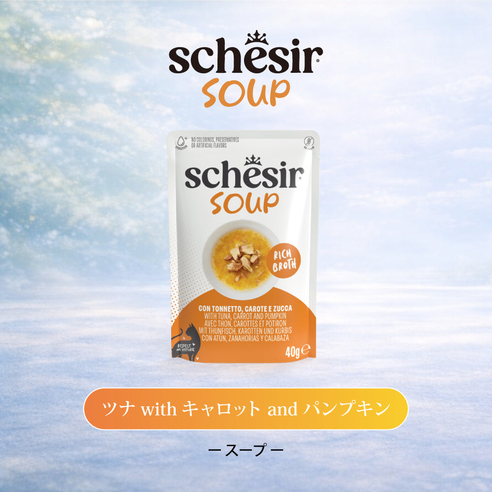 Schesir シシア スープ ツナwithキャロットandパンプキン キャットフード 40g×12個