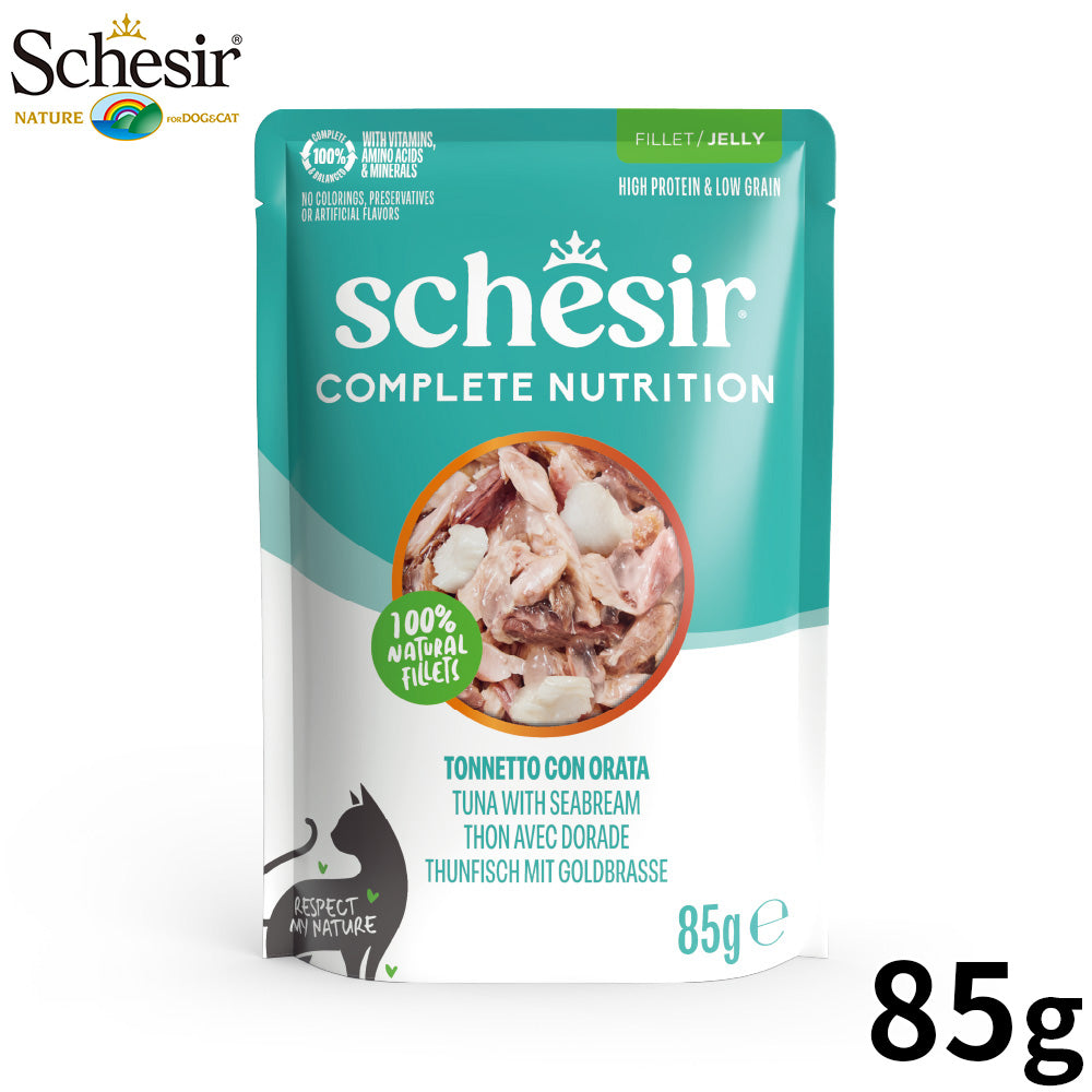 Schesir シシア パウチ ツナwithシーブリーム（鯛） キャットフード 85g
