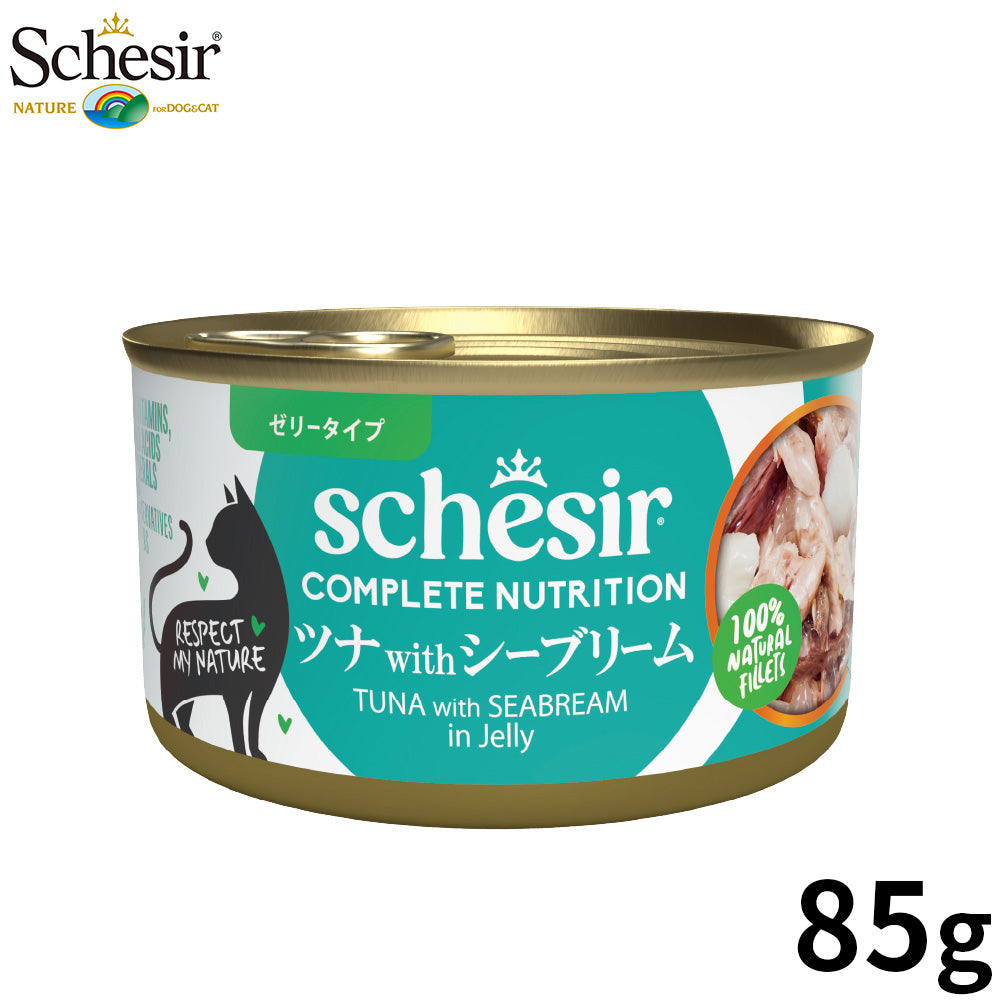 Schesir シシア ツナwithシーブリーム（鯛） 猫缶 キャットフード 85g