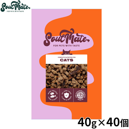 SoulMate ソウルメイト CATベイクド＆エアドライフード キャットフード レッドミート 40g×40個