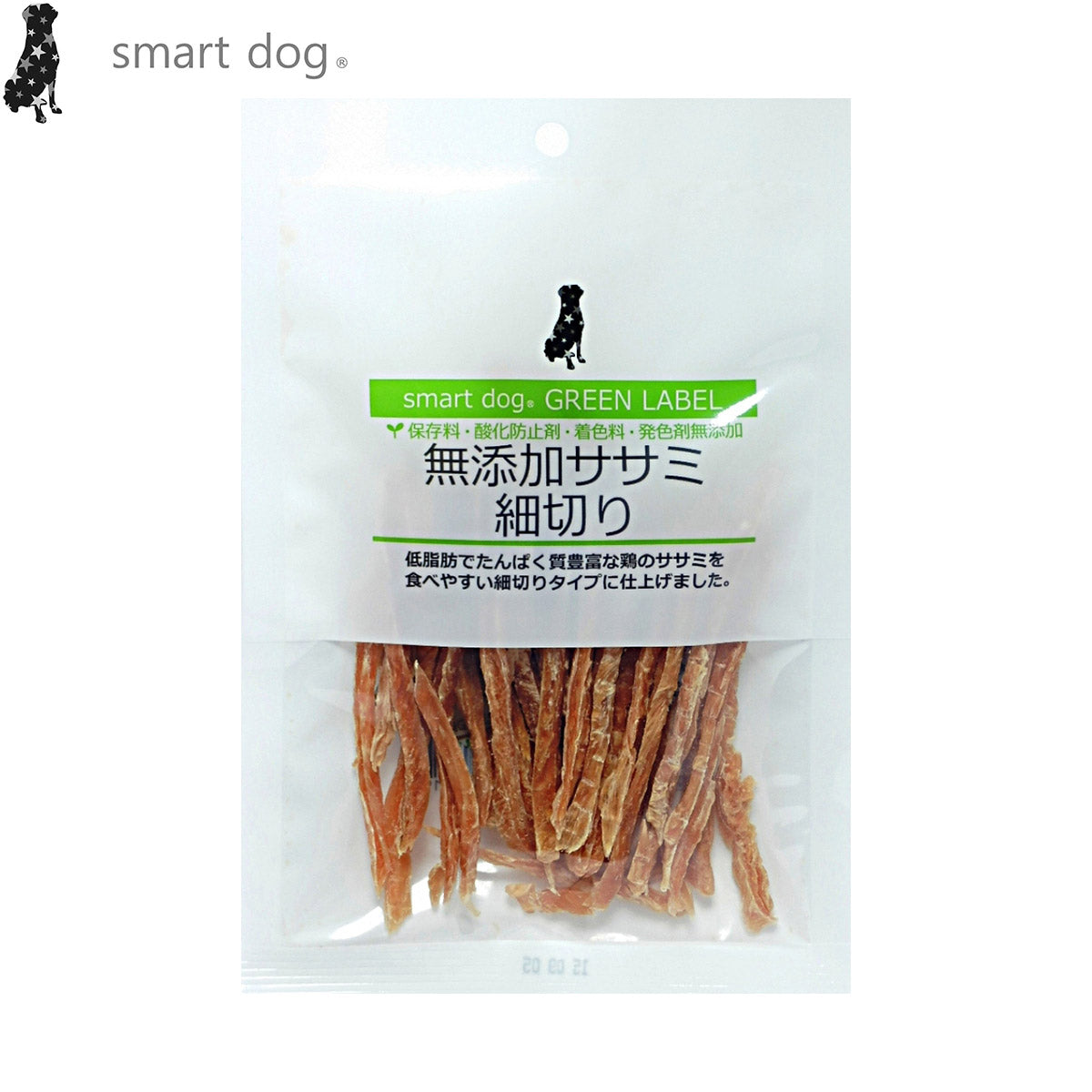 スマートドッグ 犬用おやつ グリーンラベル 無添加ササミ細切り 40g