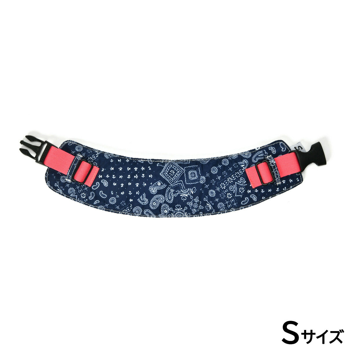 ソルグラ SOLGRA クールネックバンダナ ペイズリー柄 S ネイビー 夏 ひんやり 熱中対策