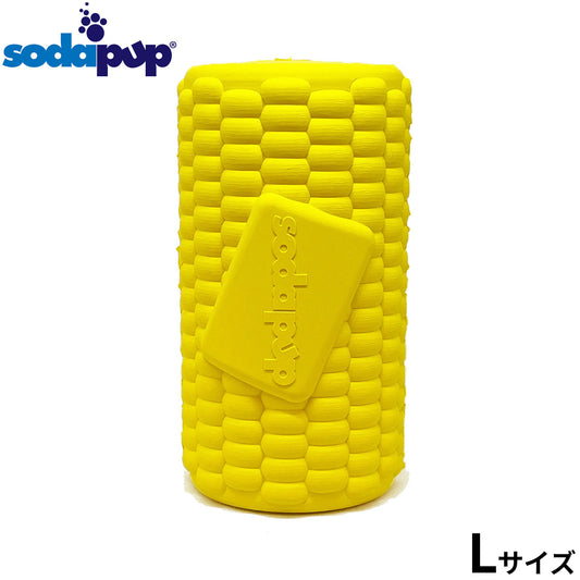 ソダパップ チュートイ&トリートディスペンサー とうもろこし L イエロー【送料無料】