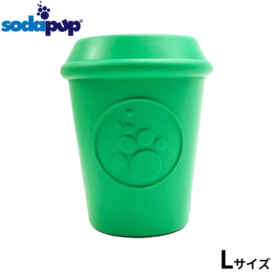 ソダパップ チュートイ&トリートディスペンサー コーヒーカップ L グリーン【送料無料】