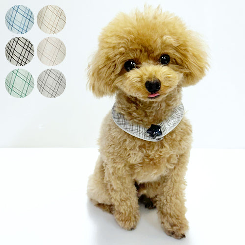 スオ リング フォー ドッグ SUO RING for dogs 28°ICE グラデチェック デコレボタン付 LLB ピンクベージュ