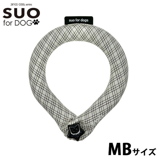 スオ リング フォー ドッグ SUO RING for dogs 28°ICE グラデチェック デコレボタン付 MB ブラック