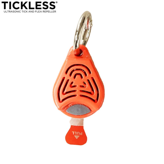 チックレス TICKLESS バッテリータイプ 虫よけ ノミ対策 ダニ対策 超音波 犬 猫 ペット オレンジ