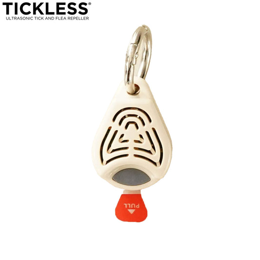 チックレス TICKLESS バッテリータイプ 虫よけ ノミ対策 ダニ対策 超音波 犬 猫 ペット ベージュ