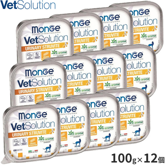 ベッツソリューション Vet Solution キャットフード 猫用食事療法食 ウェットトレイ 尿中ストルバイトサポート 100g×12個