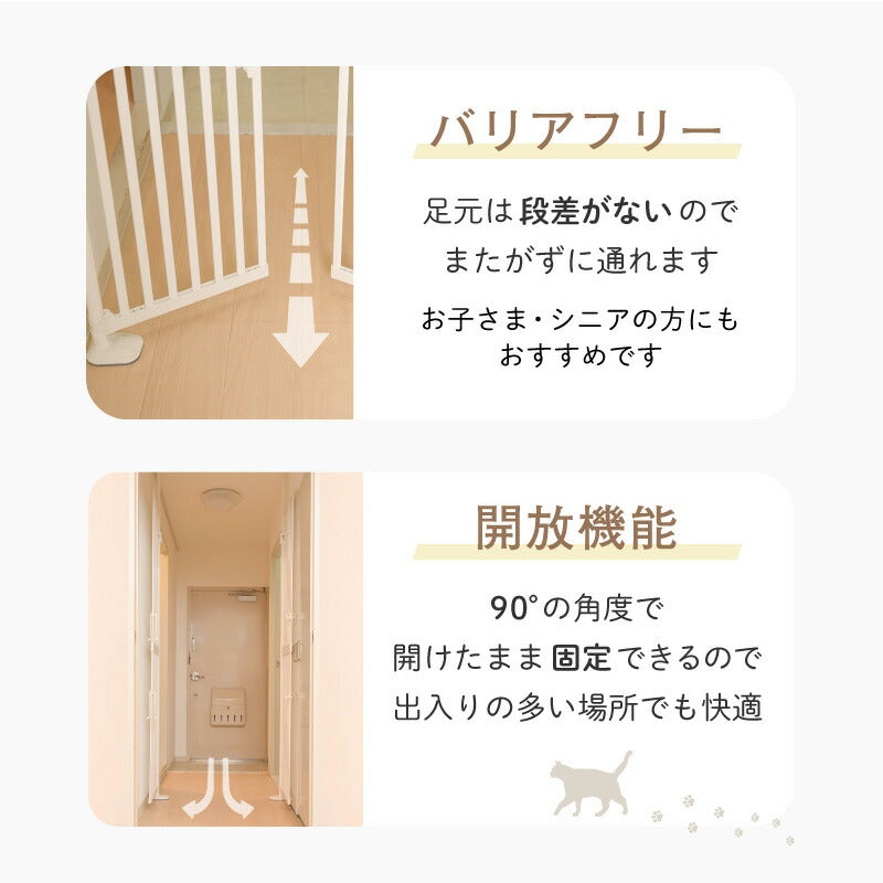 Wanyanya わにゃにゃ ねこ脱走防止ゲート にゃんドア ホワイト【送料無料】