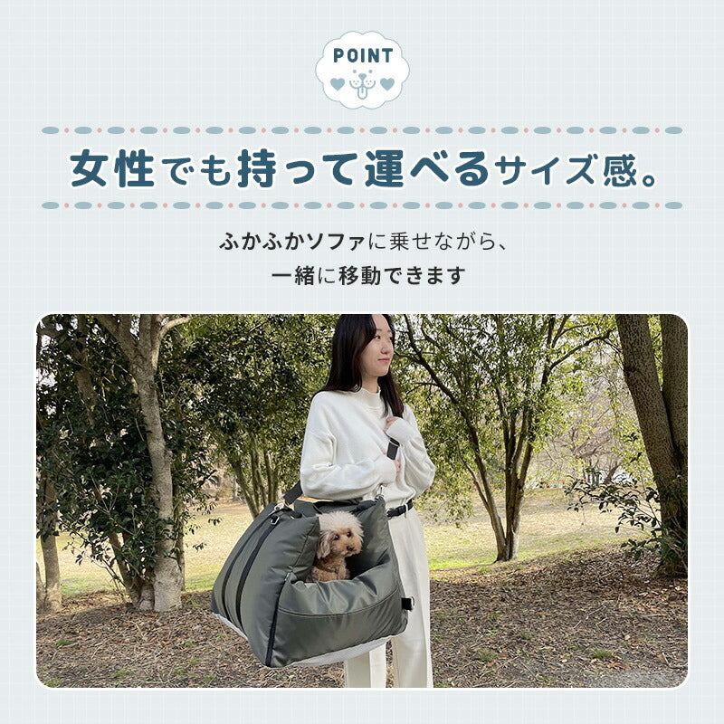 Wanyanya わにゃにゃ わんわんドライブソファ カーキー【送料無料】