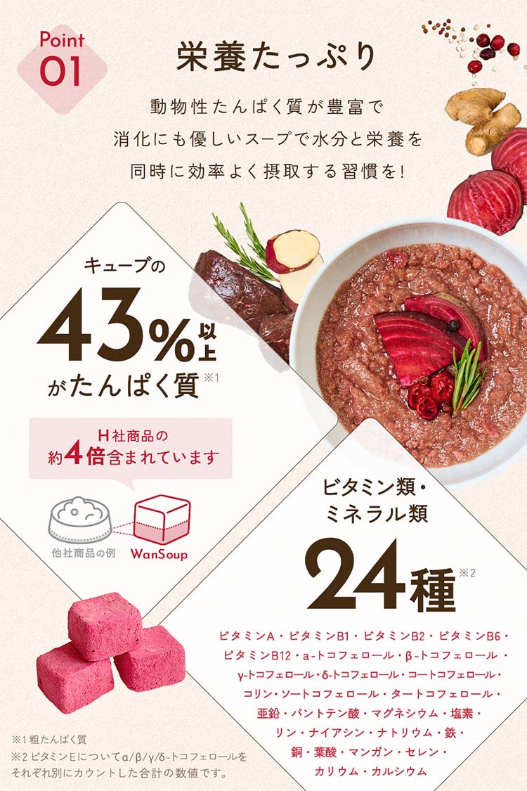 ワンスープ WanSoup 国産 ROSIE ホースレシピ ミニパック フリーズドライ スープ 24g×40個