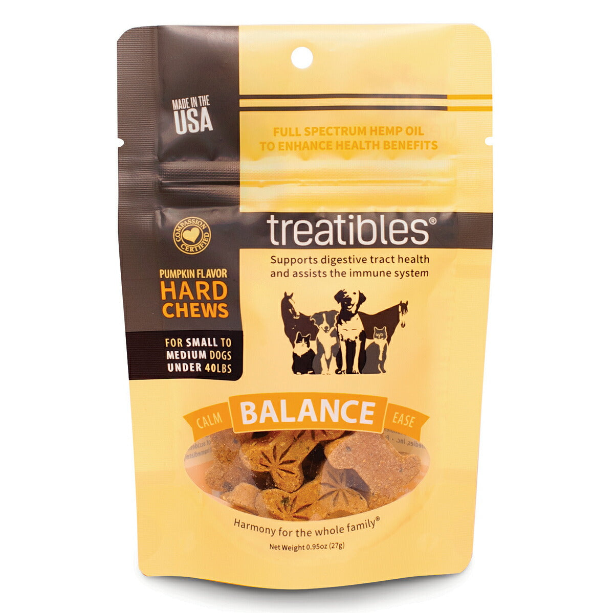 トリーティブルズ（treatibles） CBD 1mg ハードチュウ パンプキン トライアルパック 27g/約14粒