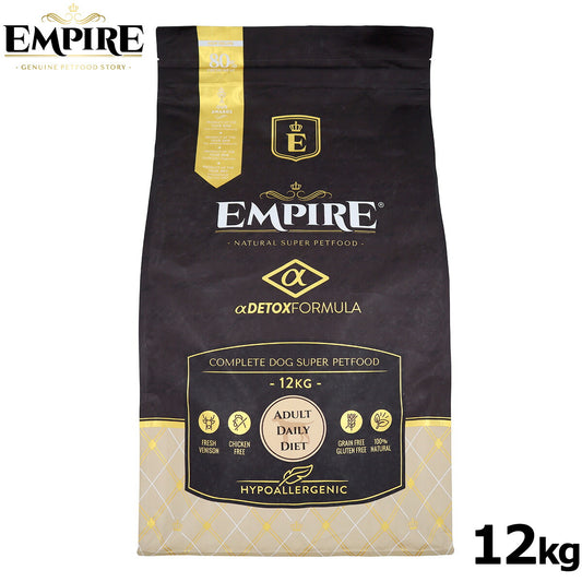 エンパイア ドッグフード アダルトディリー 小粒 12kgジビエ 無添加 グレインフリー 鹿肉 100%天然素材