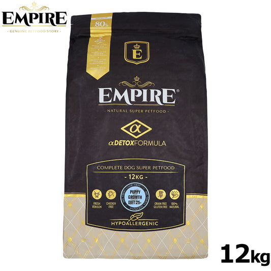 エンパイア ドッグフード パピーグロース 25+ 12kgジビエ 無添加 グレインフリー 鹿肉 100%天然素材