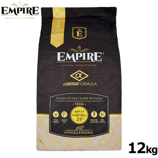 エンパイア ドッグフード アダルトディリー 25+ 12kgジビエ 無添加 グレインフリー 鹿肉 100%天然素材