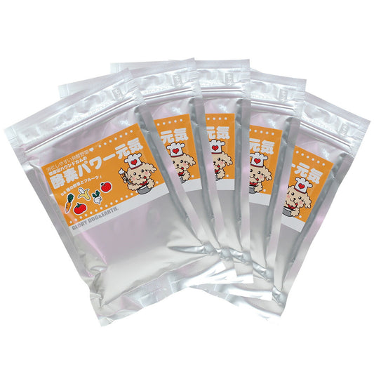 グローリードッグ&アース 酵素野菜パウダー 酵素パワー元気 100g×5袋セット 犬 低リン 猫 発酵食品 手作り食材 ふりかけ