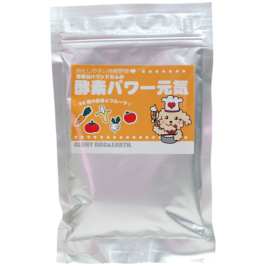グローリードッグ&アース 酵素野菜パウダー 酵素パワー元気 100g 犬 低リン 猫 発酵食品 手作り食材 ふりかけ