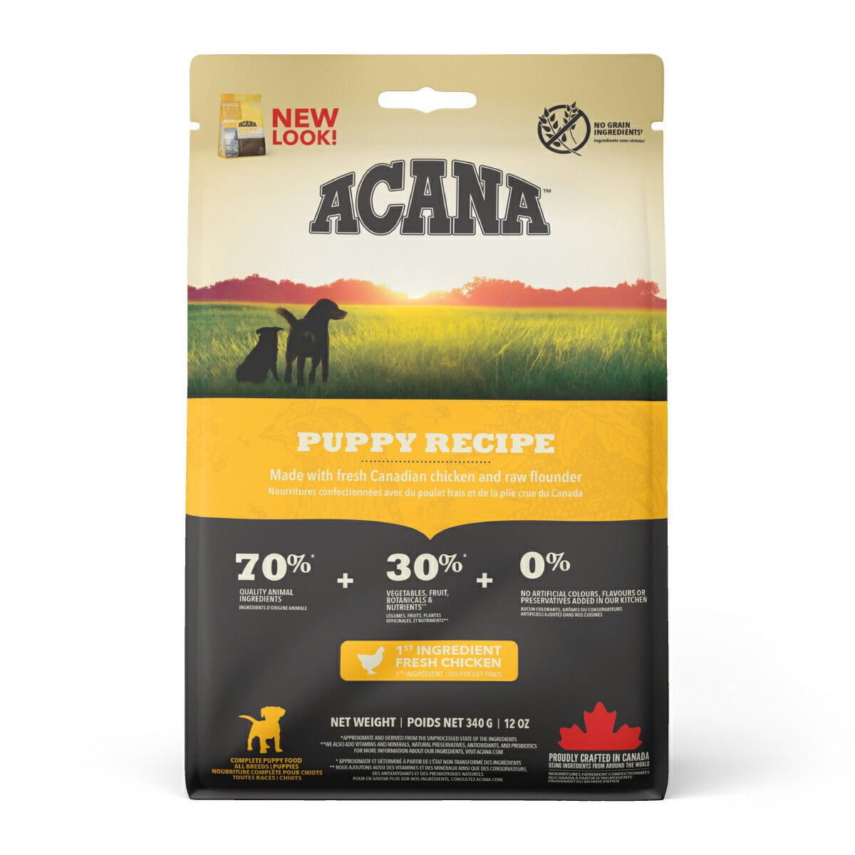 アカナ ACANA ドッグフード パピーレシピ 全犬種 子犬用 穀物不使用 340g 正規品 無添加 グレインフリー