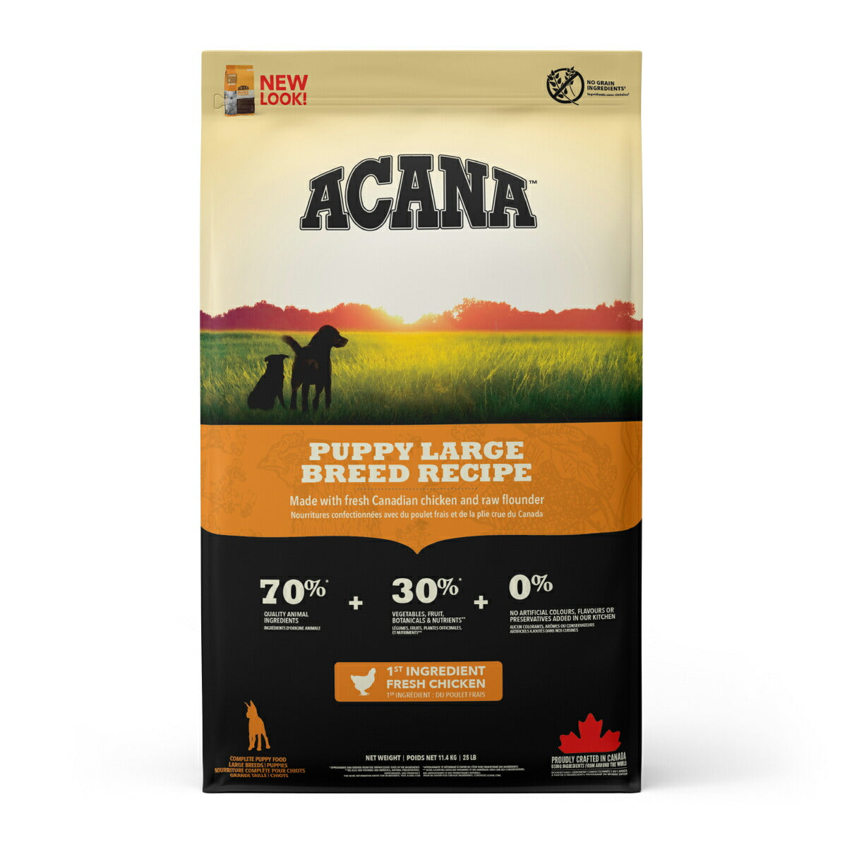 アカナ ACANA ドッグフード パピーラージブリードレシピ 大型犬 子犬用 穀物不使用 11.4kg【送料無料】 正規品 無添加 グレインフリー