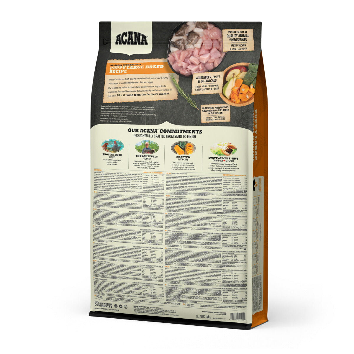 アカナ ACANA ドッグフード パピーラージブリードレシピ 大型犬 子犬用 穀物不使用 11.4kg【送料無料】 正規品 無添加 グレインフリー