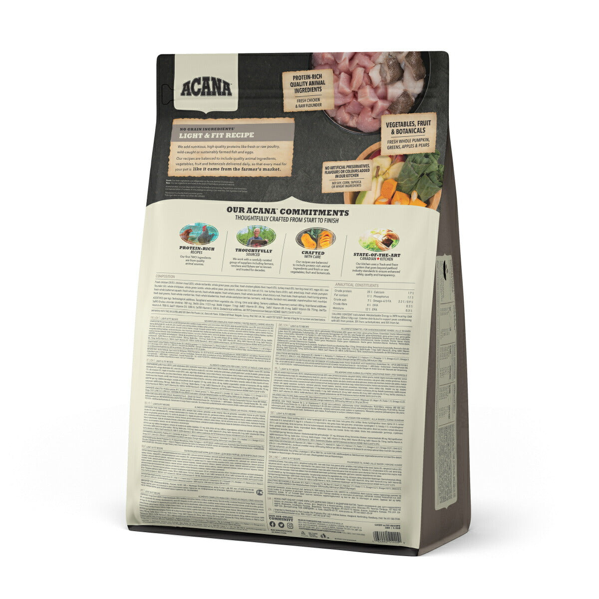 アカナ ACANA ドッグフード ライト＆フィットレシピ 運動量の少ない犬用 全犬種 成犬用 穀物不使用 2kg【送料無料】 正規品 無添加 グレインフリー