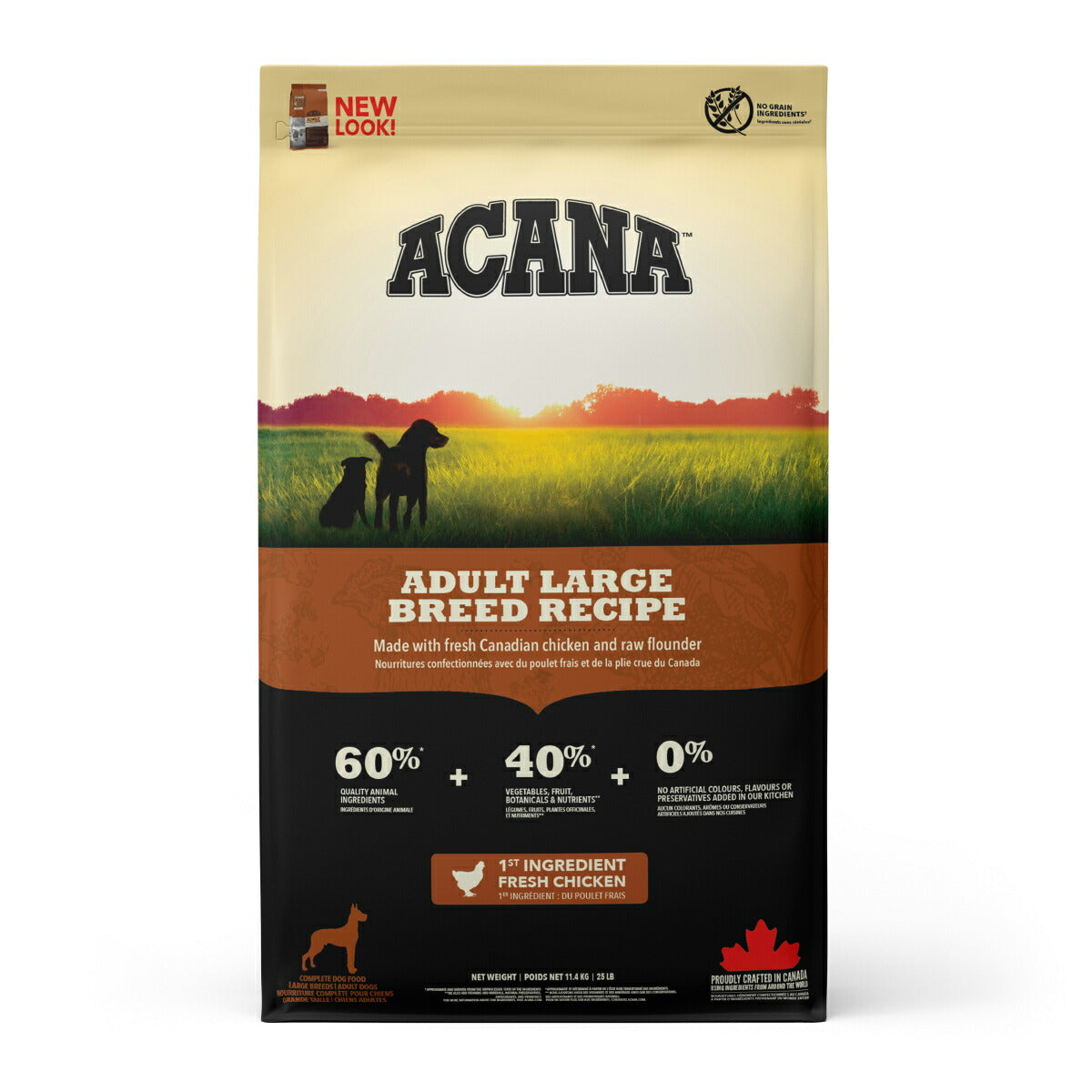 アカナ ACANA ドッグフード アダルトラージブリードレシピ 大型犬 成犬用 穀物不使用 11.4kg【送料無料】 正規品 無添加 グレインフリー