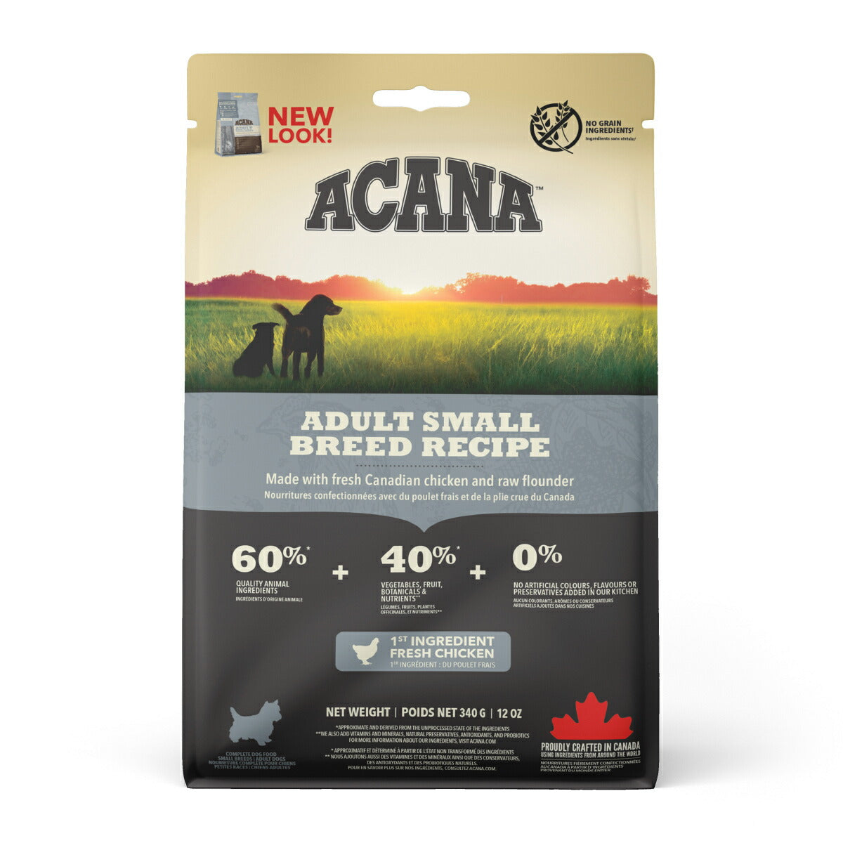 アカナ ACANA ドッグフード アダルトスモールブリードレシピ 小型犬 成犬用 穀物不使用 340g 正規品 無添加 グレインフリー