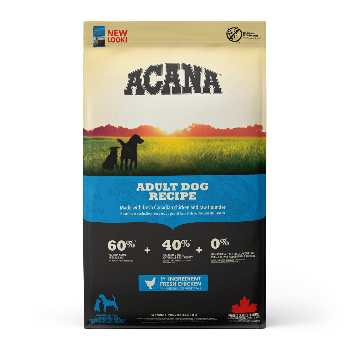 アカナ ACANA ドッグフード アダルト ドッグレシピ 全犬種 成犬用 穀物不使用 11.4kg【送料無料】 正規品 無添加 グレインフリー