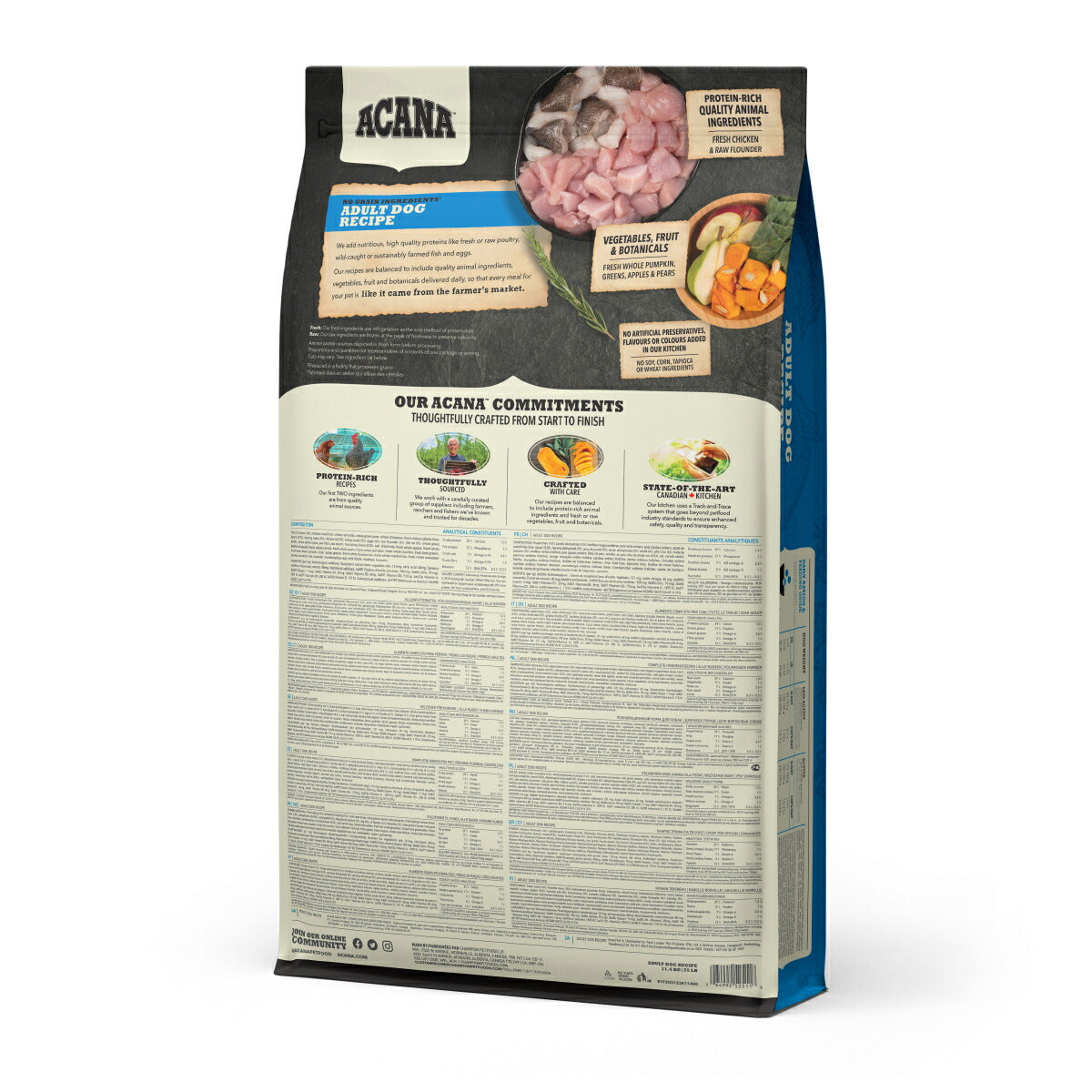 アカナ ACANA ドッグフード アダルト ドッグレシピ 全犬種 成犬用 穀物不使用 11.4kg【送料無料】 正規品 無添加 グレインフリー