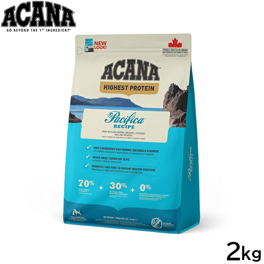 アカナ ACANA ドッグフード ハイエストプロテイン パシフィカドッグレシピ 全犬種 全年齢用 穀物不使用 2kg【送料無料】 正規品 無添加 グレインフリー