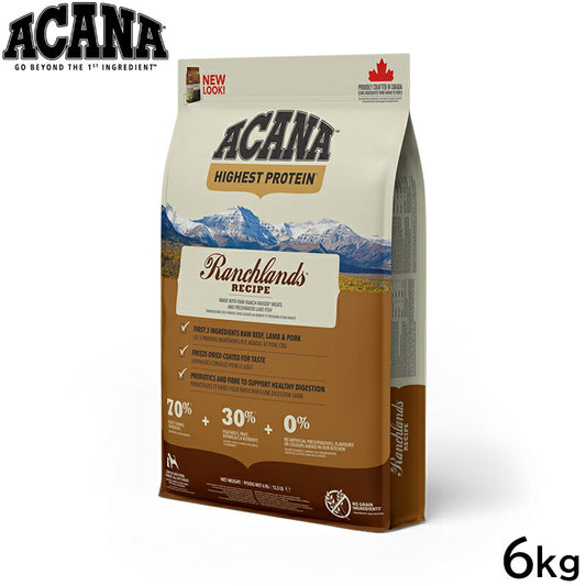 アカナ ACANA ドッグフード ハイエストプロテイン ランチランドドッグレシピ 全犬種 全年齢用 穀物不使用 6kg【送料無料】 正規品 無添加 グレインフリー
