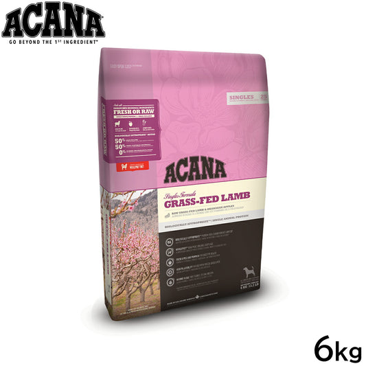 アカナ ACANA ドッグフード シングル グラスフェッドラム 全犬種 全年齢用 穀物不使用 6kg【送料無料】 正規品 無添加 グレインフリー