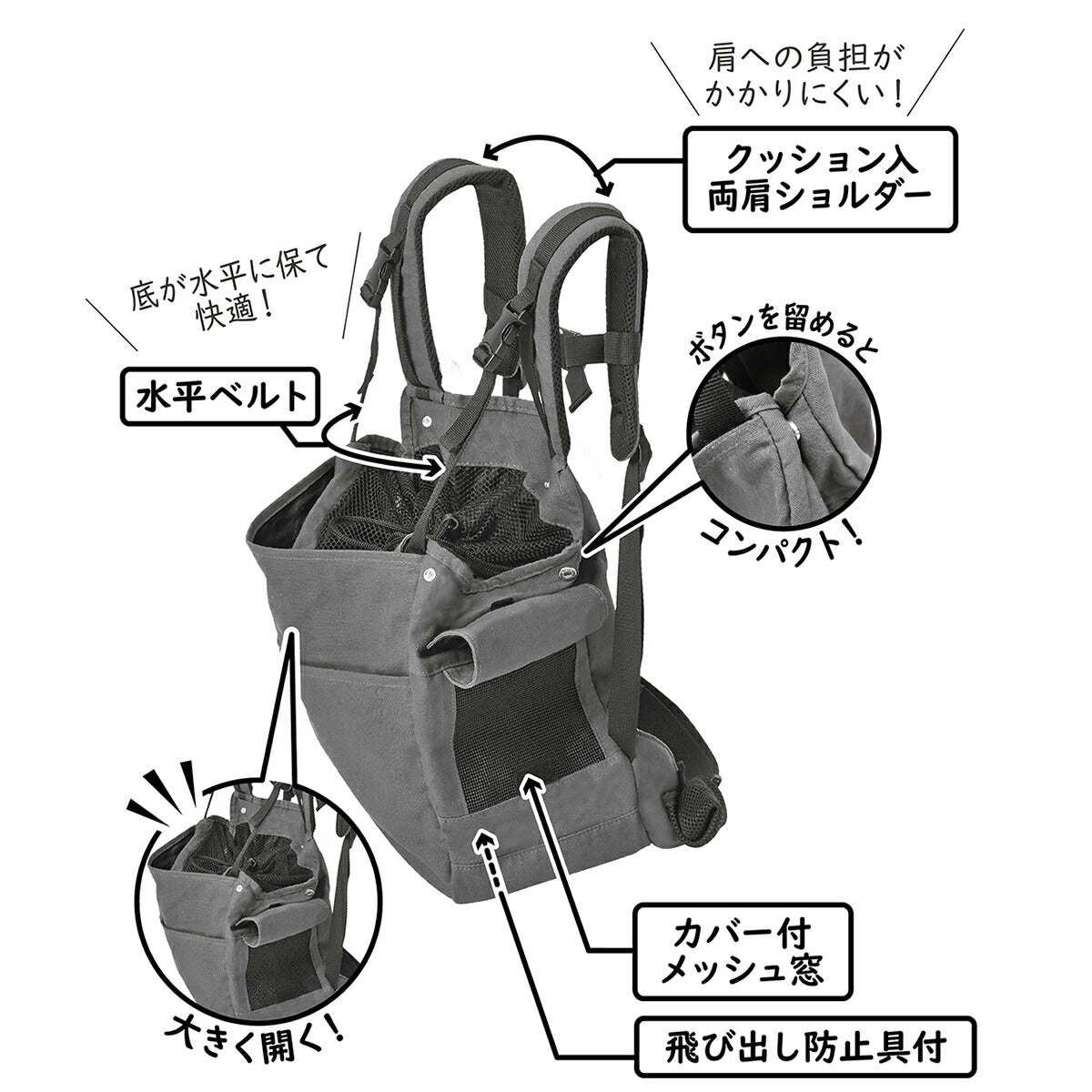 アドメイト ハグムー 抱っこキャリー カーキ【送料無料】