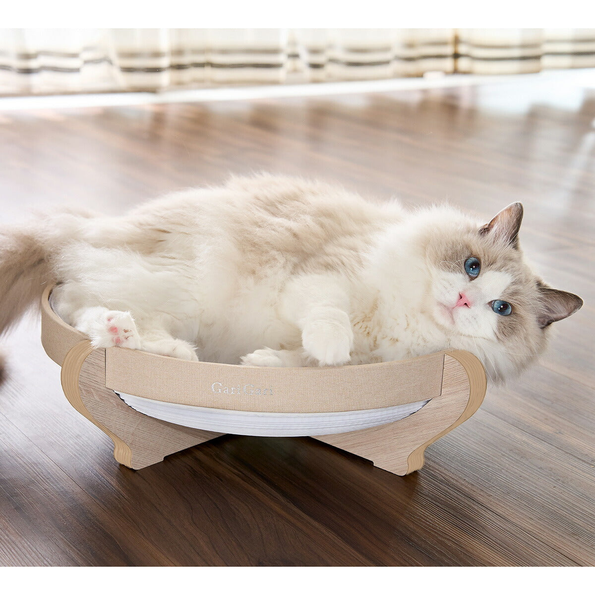エイムクリエイツ ガリガリスイート ラウンド ウォームグレージュ 猫 おもちゃ 爪とぎ