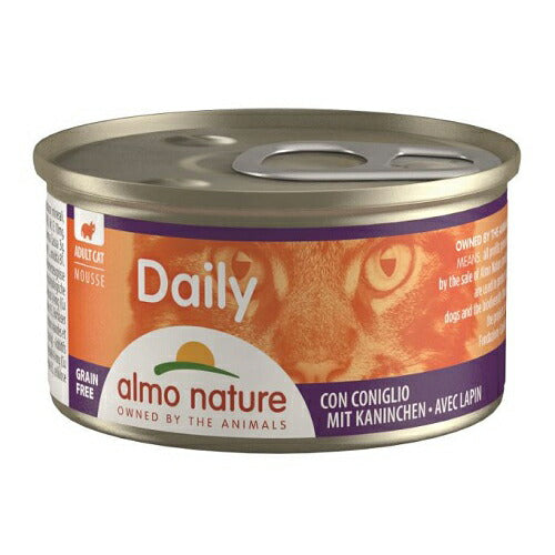 アルモネイチャー キャットフード デイリーメニュー ラビットムース 85g 猫 ウェットフード 缶詰 総合栄養食 全猫種 成猫 手作り食サポート食材