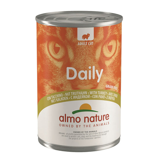 アルモネイチャー キャットフード デイリーメニュー 七面鳥 400g 猫 ウェットフード 缶詰 総合栄養食 全猫種 成猫 手作り食サポート食材