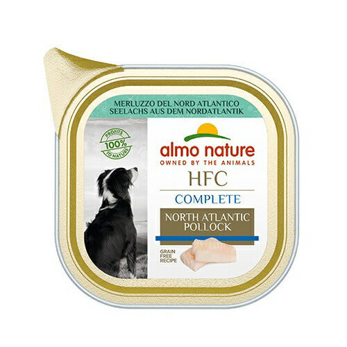 アルモネイチャー ドッグフード HFCコンプリートドッグ 北大西洋スケソウダラ 85g 犬 ウェットフード アルミトレイ 総合栄養食 全犬種 成犬 グレインフリー