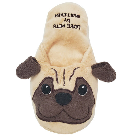 ベストエバージャパン 犬用おもちゃ スクィーキー スリッパトイ パグ ぬいぐるみ かわいい ペットトイ カシャカシャ キュッキュッ 音が鳴る 遊ぶ ストレス解消 一緒に遊ぶ