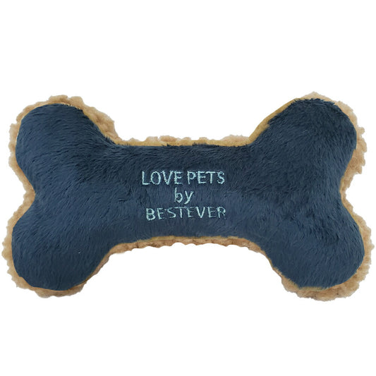 ベストエバージャパン 犬用おもちゃ スクィーキー ボーントイ M ネイビー ぬいぐるみ かわいい ペットトイ カシャカシャ キュッキュッ 音が鳴る 遊ぶ ストレス解消 一緒に遊ぶ