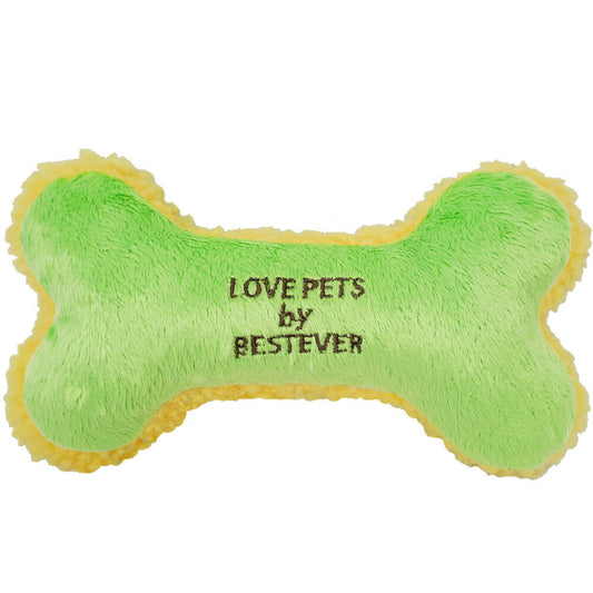 ベストエバージャパン 犬用おもちゃ スクィーキー ボーントイ M グリーン ぬいぐるみ かわいい ペットトイ カシャカシャ キュッキュッ 音が鳴る 遊ぶ ストレス解消 一緒に遊ぶ