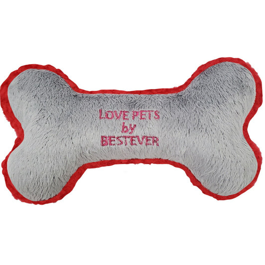 ベストエバージャパン 犬用おもちゃ スクィーキー ボーントイ M グレー ぬいぐるみ かわいい ペットトイ カシャカシャ キュッキュッ 音が鳴る 遊ぶ ストレス解消 一緒に遊ぶ