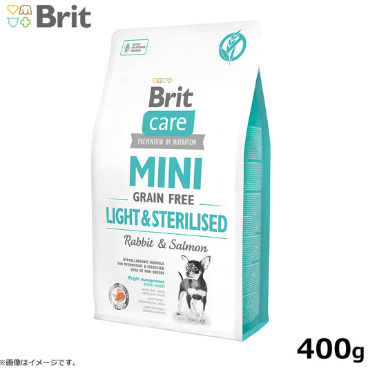 ブリットケア ミニ Brit Caer MINI ドッグフード グレインフリー ラビット&サーモン 400g 成犬用 穀物不使用 小型犬用 無添加