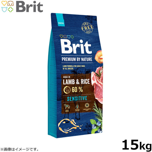 ブリット Brit プレミアムbyネイチャー センシティブ ラム 15kg 成犬用 胃腸の敏感な犬用 無添加