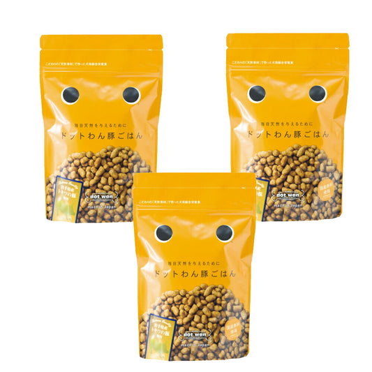 ドットわん 豚ごはん 500g×3袋セット+ドットわんおやつ1個 国産 無添加 犬用品/ペットグッズ/ペット用品