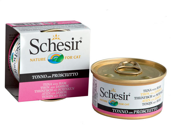 Schesir（シシア）キャットシリーズ ゼリータイプ ツナ＆ハム 85g×14缶 猫缶 キャットフード ウェット 猫用品/ねこグッズ/ペット用品