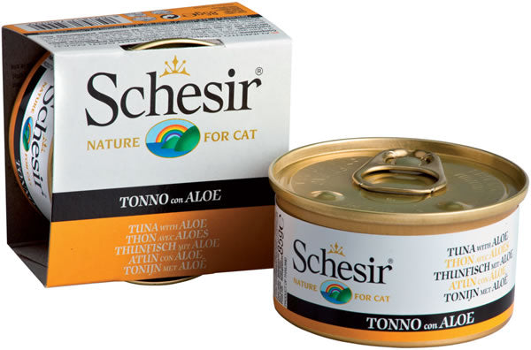 Schesir（シシア）キャットシリーズ ゼリータイプ ツナ＆アロエ 85g×14缶 猫缶 キャットフード ウェット 猫用品/ねこグッズ/ペット用品