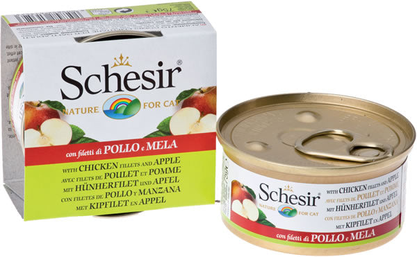 Schesir（シシア）キャットシリーズ フルーツタイプ チキン＆アップル 75g 猫缶 キャットフード ウェット 猫用品/ねこグッズ/ペット用品